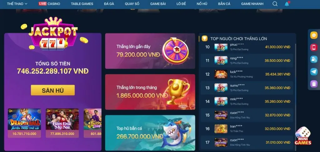 Hình ảnh các trò chơi nổ hũ đa dạng tại fv99